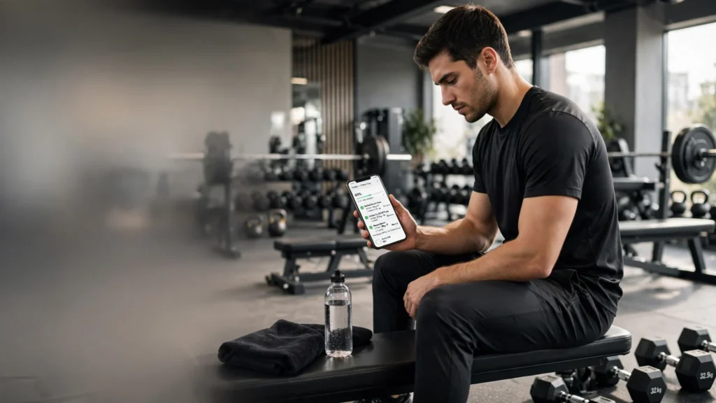 Gym Athlete Resting